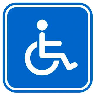 Accès parking pour personne à mobilité réduite
